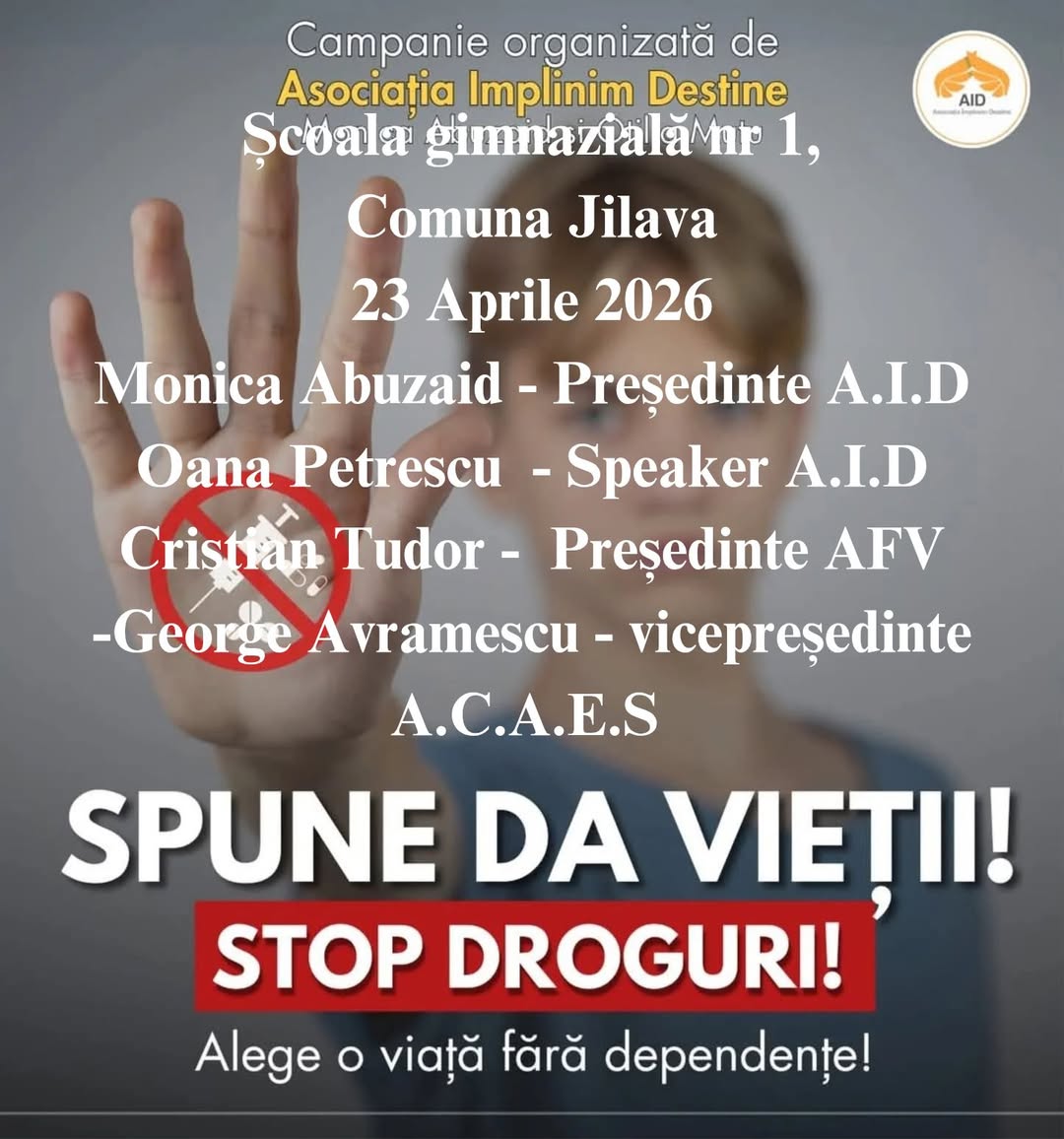 23 Aprilie -  Campania „Spune DA Vieții  Stop Droguri”